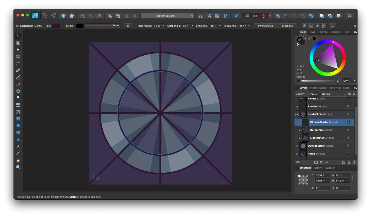 Flower in Affinity Designer