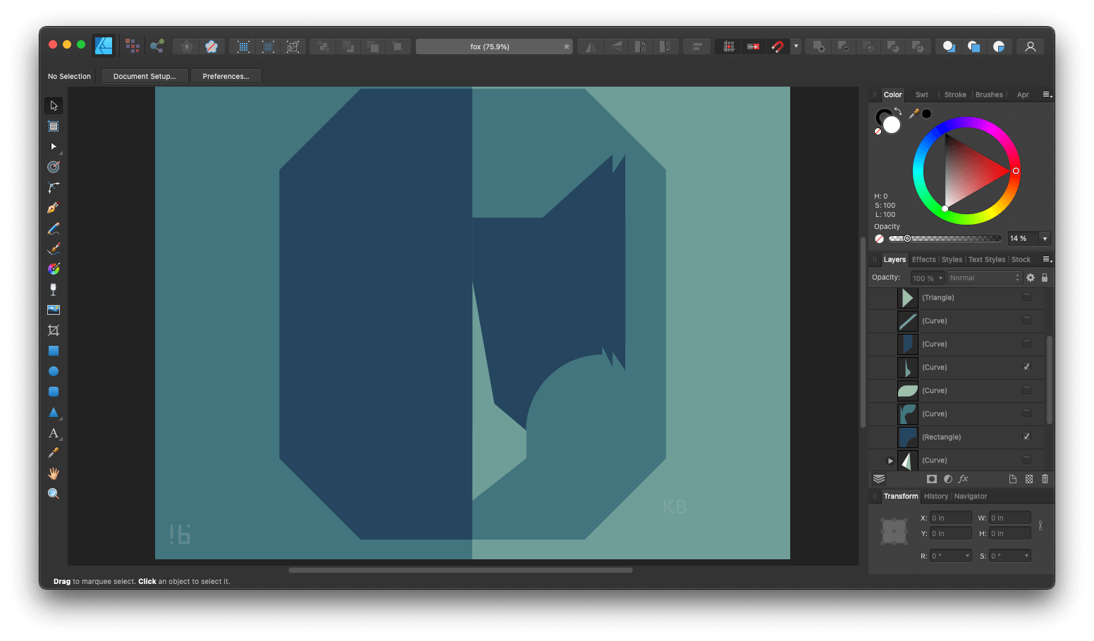 Fox in Affinity Designer