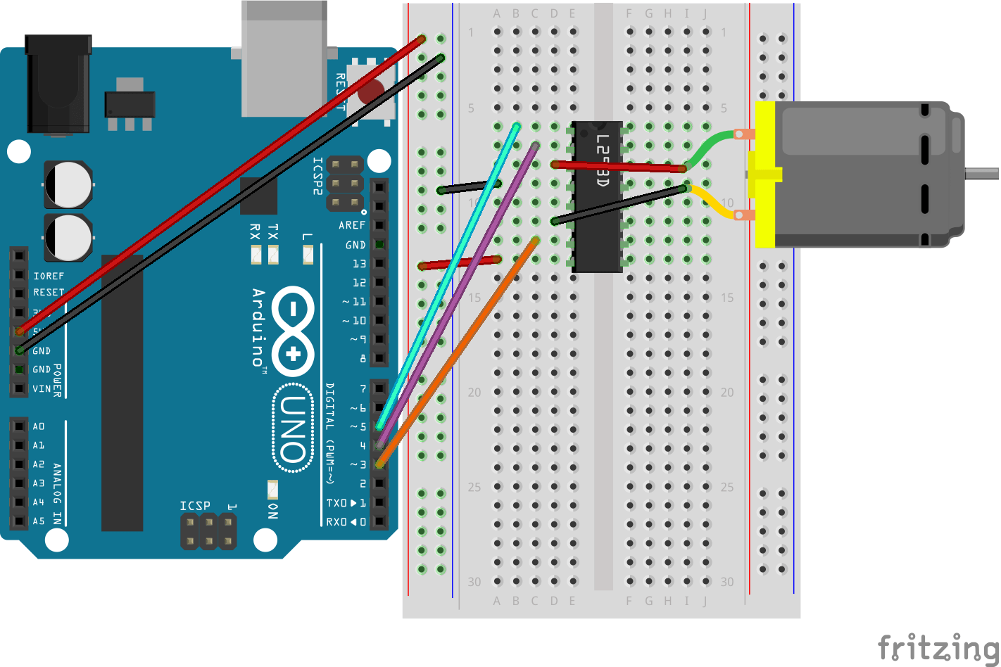 Diagram of the motor project